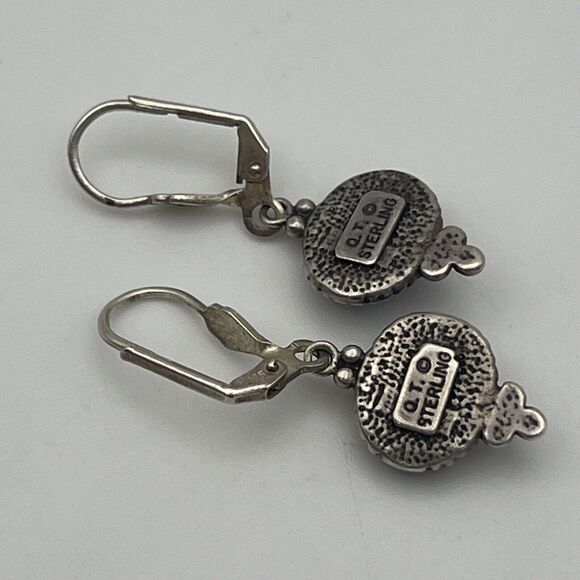 Quoc Turquoise Inc QT Sterling 925 Silver Lapis Lazuli Dangle Earrings - Picture 4 of 8